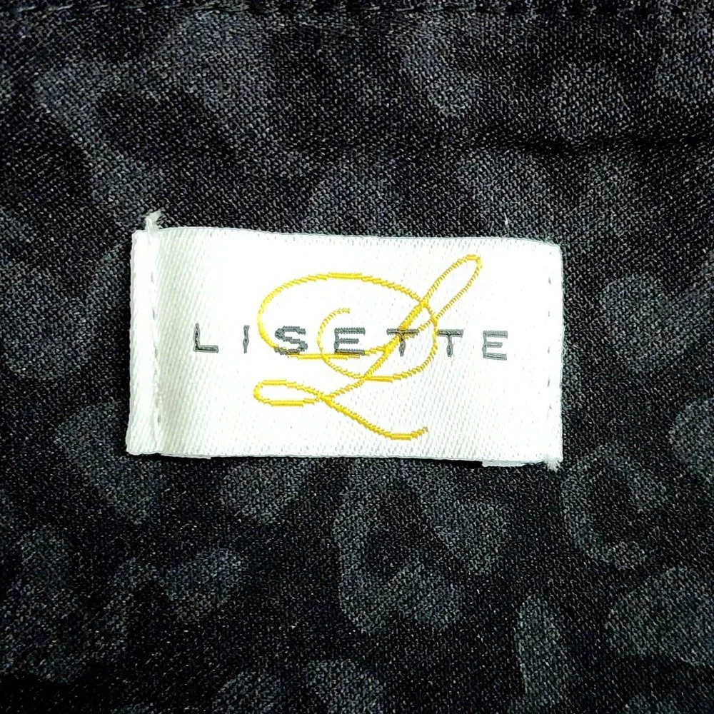 Lisette Animal Print Bodycon Pencil Midi Skirt Size 0 Stretch Black Gray